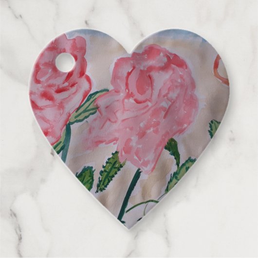 Étiquettes Cadeau Roses d'été Abstraits (Devant)