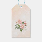 Étiquettes-cadeau Roses rose crème pastel aux lanternes marocaines (Dos)