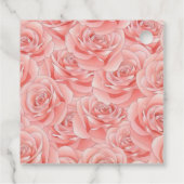 Étiquettes Cadeau Roses roses fleuries Merci d'anniversaire (Dos)