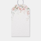 Étiquettes-cadeau Roses roses roses Verdure Feuillage Croix Baptême (Dos)