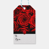 Étiquettes-cadeau Roses rouges (Dos)
