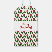 Étiquettes-cadeau Roses rouges Abstraites et Holly (Devant)