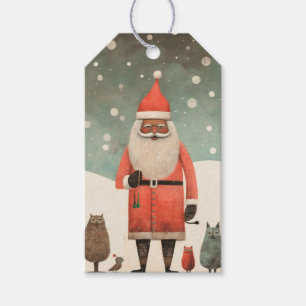 Étiquettes-cadeau Rosy Chek Black Père Noël