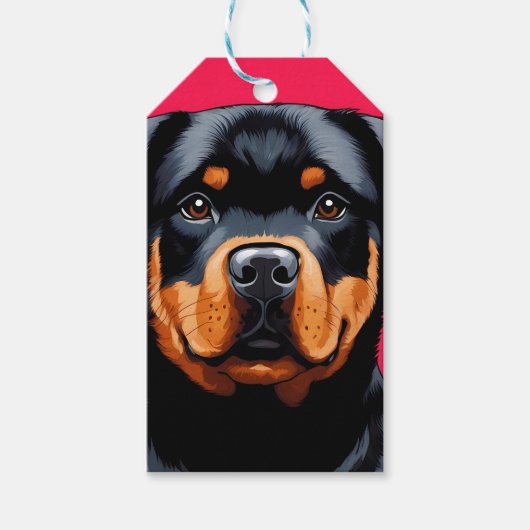 Étiquettes-cadeau Rottweiler (Devant)