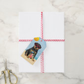 Étiquettes-cadeau Rottweiler été (Avec de la ficelle)