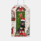 Étiquettes-cadeau Rotweiler Chien Noël (Dos)