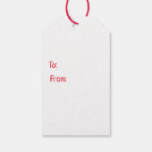 Étiquettes-cadeau Rouge avec Blancs Bleu Ancre (Dos)