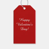 Étiquettes-cadeau Rouge & Blanc AMOUR Joyeuse Saint-Valentin (Dos)