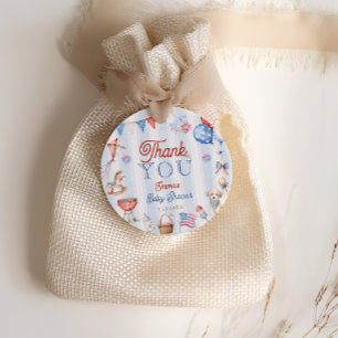 Étiquettes Cadeau Rouge Blanc et Bébé à Venir Cadeau de Baby Shower 