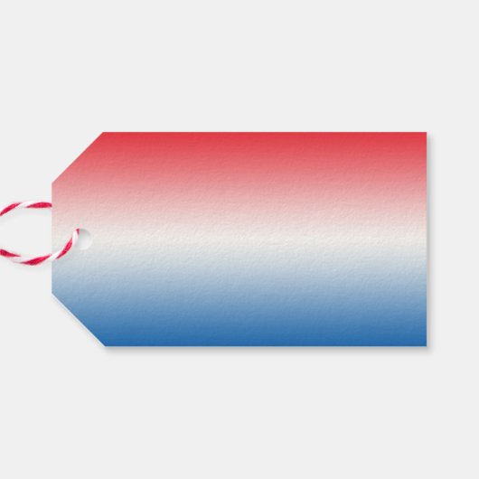 Étiquettes-cadeau Rouge blanc et bleu Ombre (Dos Horizontal)