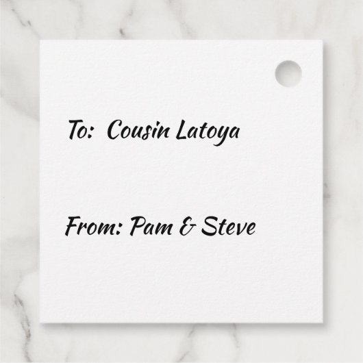 Étiquettes Cadeau Rouge et noir (Dos)