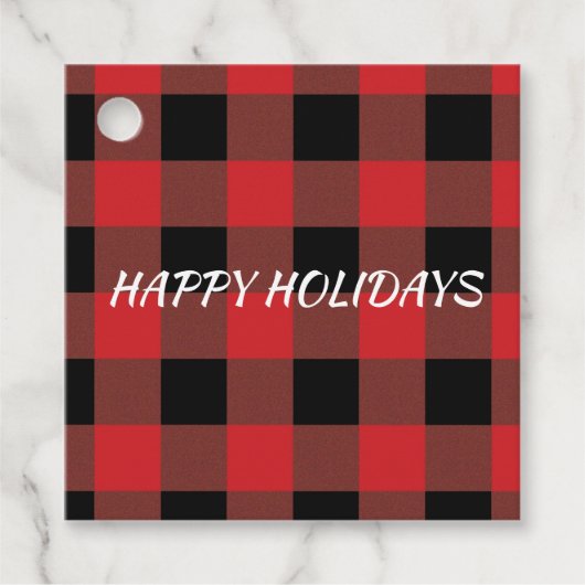 Étiquettes Cadeau Rouge et noir (Devant)