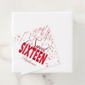 Étiquettes Cadeau Rouge étincelant, doux 16 (En situation)