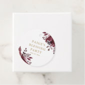 Étiquettes Cadeau Rouge Floral Chrétien Mère et Blessure Bébé (En situation)