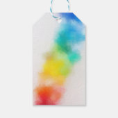 Étiquettes-cadeau Rouge rose rose jaune Bleu Vert Art Abstrait (Dos)
