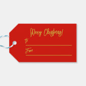 Étiquettes-cadeau Rouge vert Joyoux Noel (Dos Horizontal)