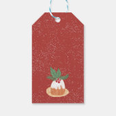 Étiquettes-cadeau Rouge vert mistletoe rustique Joyeux gâteau de Noë (Dos)