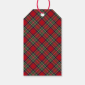 Étiquettes-cadeau Rouge Vert Plaid Classic Stewart Tartan (Devant)
