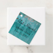 Étiquettes Cadeau Rouille Turquoise | Marié (En situation)