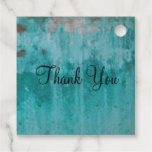 Étiquettes Cadeau Rouille Turquoise | Marié (Dos)