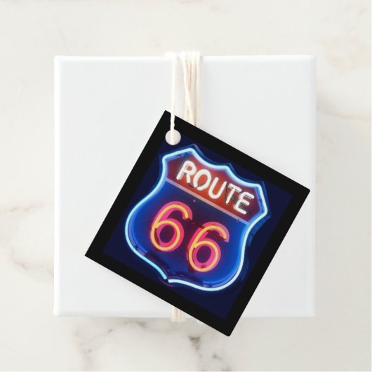 Étiquettes Cadeau Route 66 (En situation)