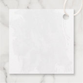 Étiquettes Cadeau royal bleu & blanc fleurs argent mariage (Dos)