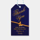 Étiquettes-cadeau Royal Blue Personnalisé Merci mariage Faveur (Dos)