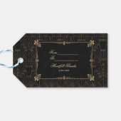 Étiquettes-cadeau Royal Fleur-de-Lis Art déco Mariage des années 192 (Dos Horizontal)