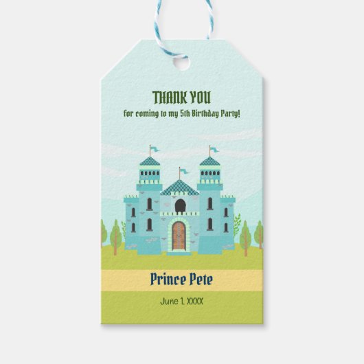 Étiquettes-cadeau Royal Prince Boy fête d'anniversaire (Devant)