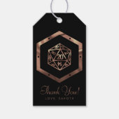 Étiquettes-cadeau RPG Crit AF | Rosegold Tabletop Roleplayer Dice (Devant)