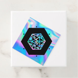 Étiquettes Cadeau RPG Critmas Holo Retro PnP Tabletop Gamer Dice
