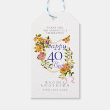 Ruban de rose dorée 40e anniversaire