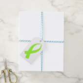 Étiquettes-cadeau Ruban de sensibilisation (vert citron) (Avec de laficelle)