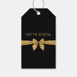 Étiquettes-cadeau Ruban en or de l'Aïd Moubarak