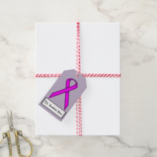 Étiquettes-cadeau Ruban standard violet par Kenneth Yoncich