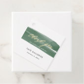 Étiquettes Cadeau Ruban vert Merci (En situation)