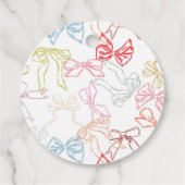 Étiquettes Cadeau Rubans et vaches Aquarelle Anniversaire Merci (Dos)