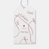 Étiquettes-cadeau Rubans – Joyuseuse Saint-Valentin Moderne (Devant)