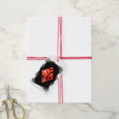 Étiquettes-cadeau Rubis monogrammé pierre de naissance (Avec de la ficelle)