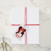 Étiquettes-cadeau Rubis monogrammé pierre de naissance (Avec de la ficelle)
