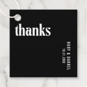 Étiquettes Cadeau Ruby Black Mariage moderne (Devant)