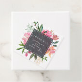 Étiquettes Cadeau Ruby Pink Peony Merci Mariage végétal (En situation)