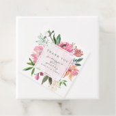 Étiquettes Cadeau Ruby Pink Peony Merci Mariage végétal (En situation)