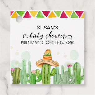 Étiquettes Cadeau Russe Boho Fiesta Cactus Taco 'Bout A Baby shower