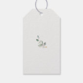 Étiquettes-cadeau Russe Eucalyptus Mariage de calligraphie d'or (Dos)