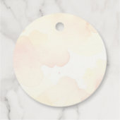 Étiquettes Cadeau Russe Floral Pêche Rose Mariage Merci (Dos)