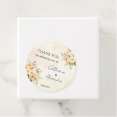 Étiquettes Cadeau Russe Floral Pêche Rose Mariage Merci (En situation)