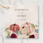 Étiquettes Cadeau Russe moderne Citrouille Mariage de automne de pay (Devant)