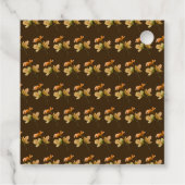 Étiquettes Cadeau Rustic Autumn Fall Leaves Square Thanksgiving (Dos)