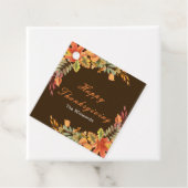 Étiquettes Cadeau Rustic Autumn Fall Leaves Thanksgiving Party (En situation)
